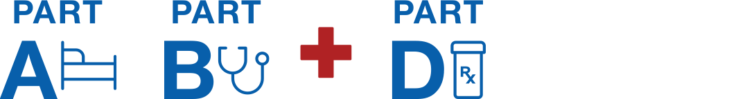 Medicare Part A and Part B plus Part D