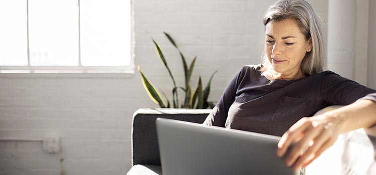 Woman with notebook